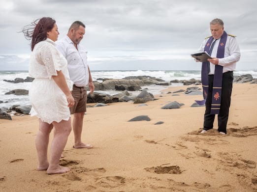 Wedding ceremony by Dr. Gerrit Rademeyer in Nongoma