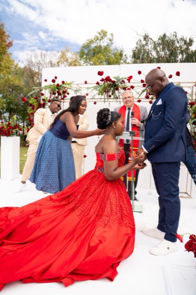 Wedding ceremony by Dr. Gerrit Rademeyer in Nongoma