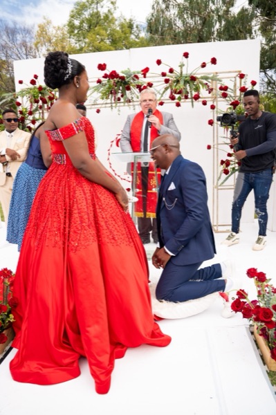 Wedding ceremony by Dr. Gerrit Rademeyer in Nongoma